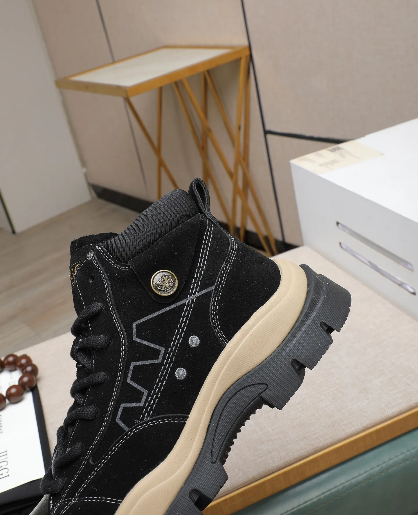 Men's shoes 💰640 IUGGI new retro presbyopia men's shoes, casual and versatile, full of high-end sense, fashionable, luxury and personalized style, joint style, retro presbyopia factor, full of handsome style, first layer suede cowhide, lining wool, rubber outsole, light and non-slip size: 39-44